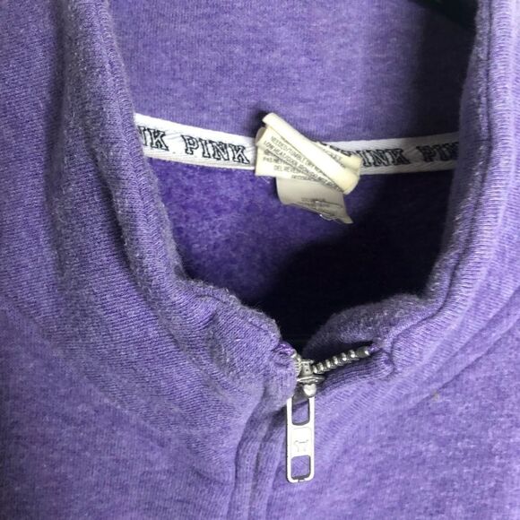 PINK Victoria's Secret 1/4 Zip Logo Pullover - Picture 14 of 16